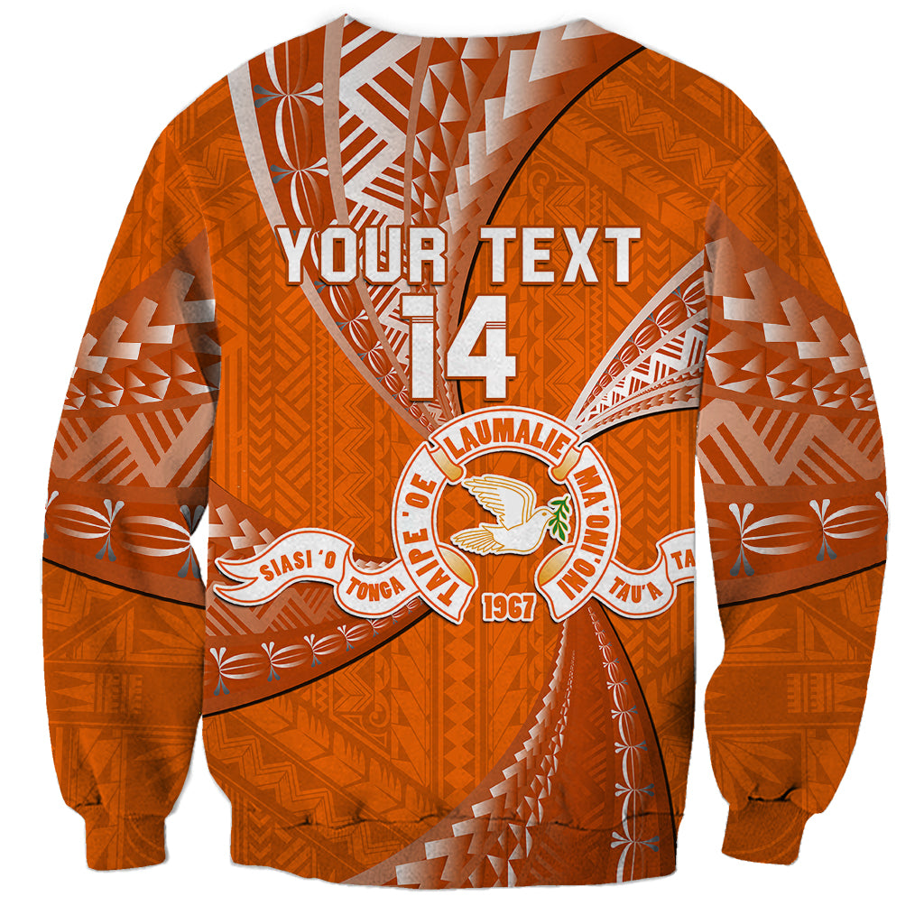 Personalised Tonga Tailulu College Sweatshirt Tongan Ngatu Pattern LT14 - Polynesian Pride