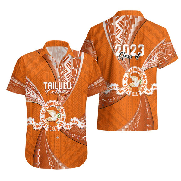 Personalised Tonga Tailulu College Long Sleeve Button Shirt Tongan Ngatu Pattern LT14 main image 1