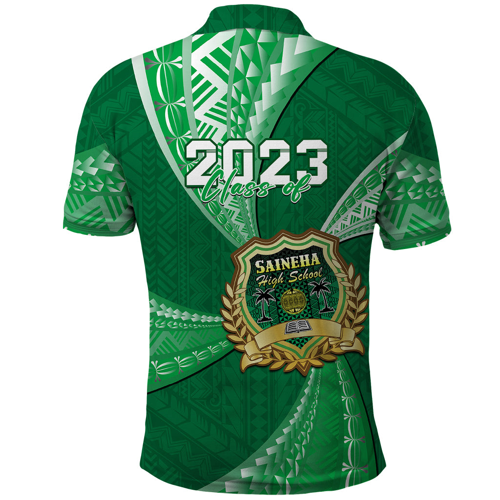 Custom Tonga Saineha High School Polo Shirt Class Of Year Tongan Ngatu Pattern LT14 - Polynesian Pride