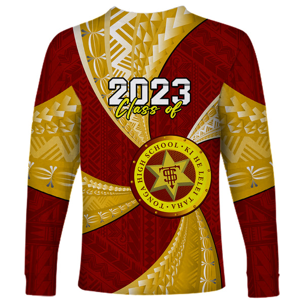 Personalised Tonga Queen Salote College Long Sleeve Shirt Tongan Ngatu Pattern LT14