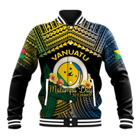Personalised Malampa Day Baseball Jacket Vanuatu Provinces Polynesian Pattern