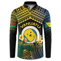 Personalised Malampa Day Button Sweatshirt Vanuatu Provinces Polynesian Pattern