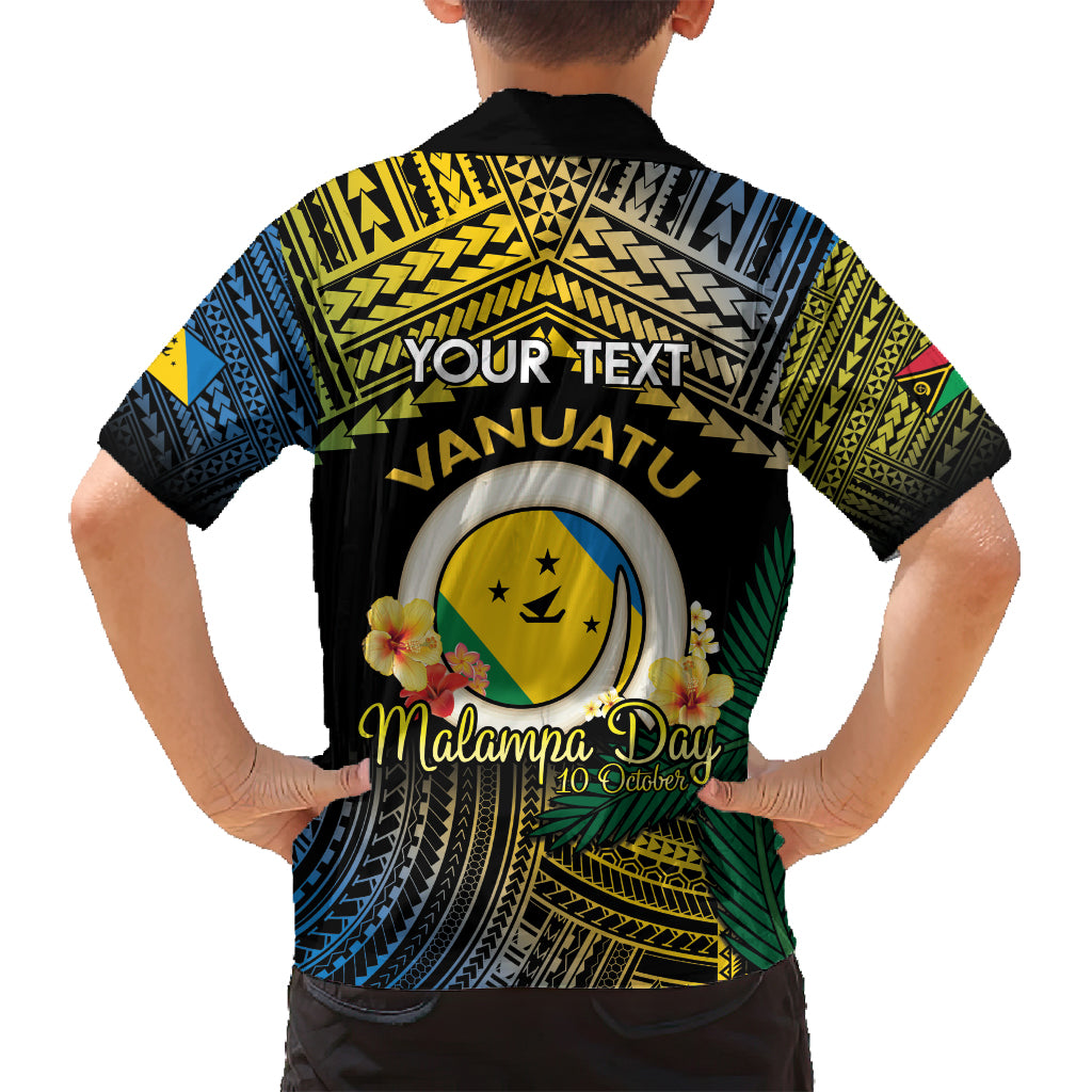 Personalised Malampa Day Family Matching Tank Maxi Dress and Hawaiian Shirt Vanuatu Provinces Polynesian Pattern