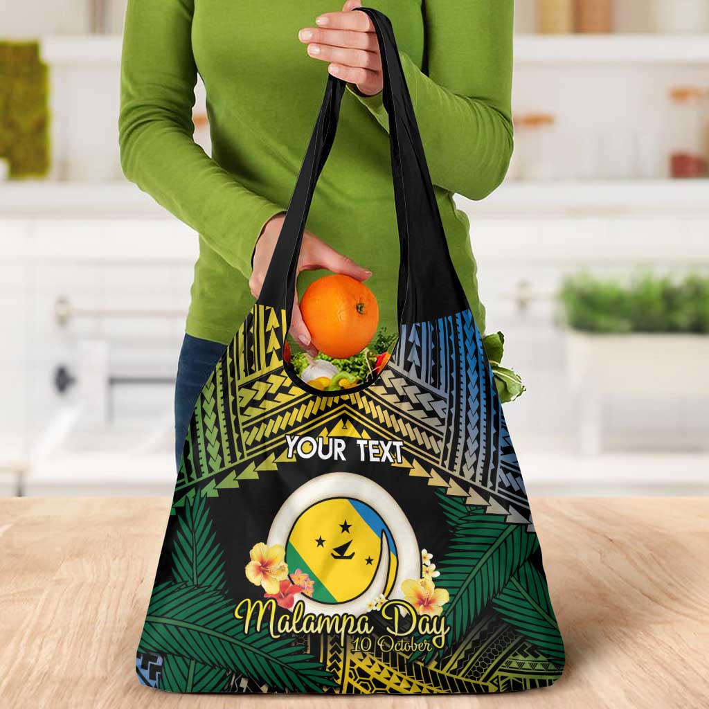 Personalised Malampa Day Grocery Bag Vanuatu Provinces Polynesian Pattern