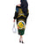 Personalised Malampa Day Off The Shoulder Long Sleeve Dress Vanuatu Provinces Polynesian Pattern