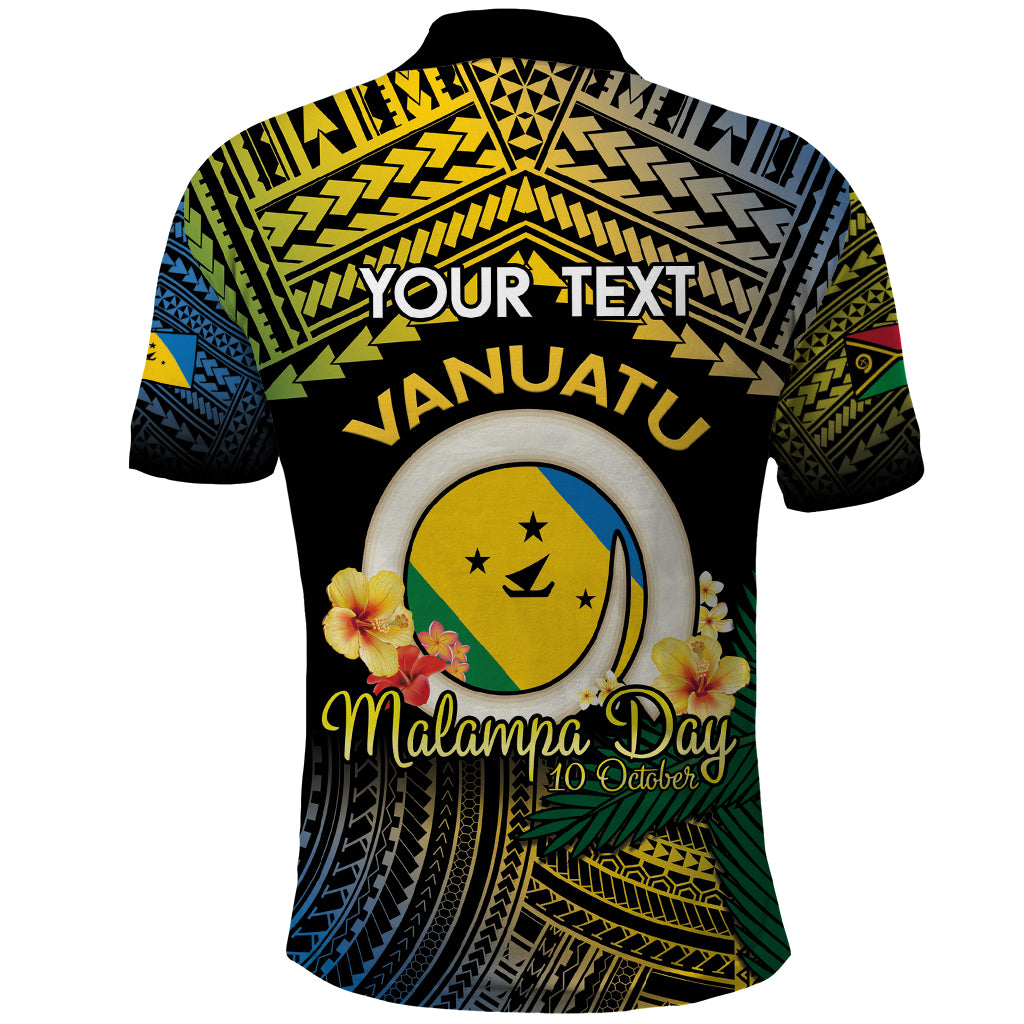 Personalised Malampa Day Polo Shirt Vanuatu Provinces Polynesian Pattern
