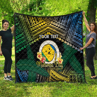 Personalised Malampa Day Quilt Vanuatu Provinces Polynesian Pattern