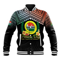 Personalised Penama Day Baseball Jacket Vanuatu Provinces Polynesian Pattern