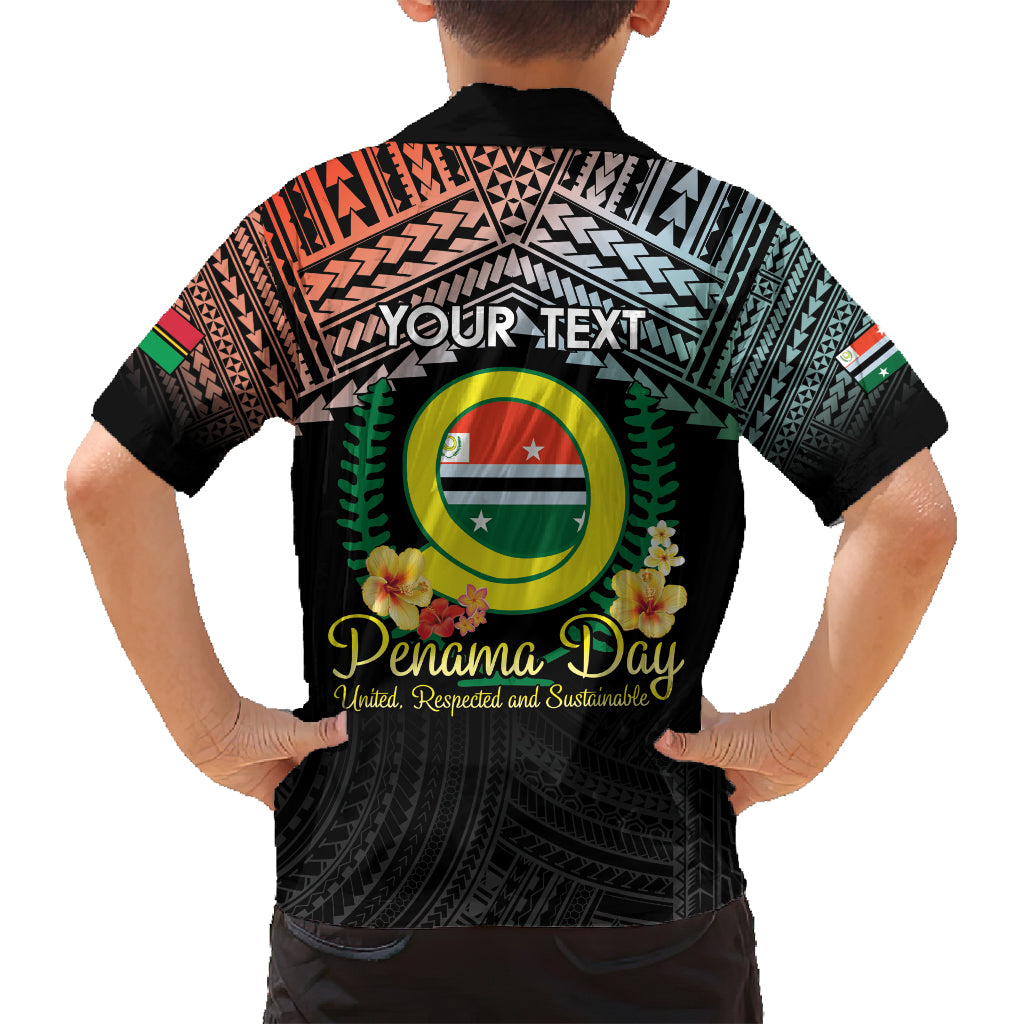 Personalised Penama Day Family Matching Tank Maxi Dress and Hawaiian Shirt Vanuatu Provinces Polynesian Pattern LT14 - Polynesian Pride