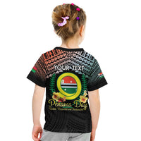 Personalised Penama Day Kid T Shirt Vanuatu Provinces Polynesian Pattern