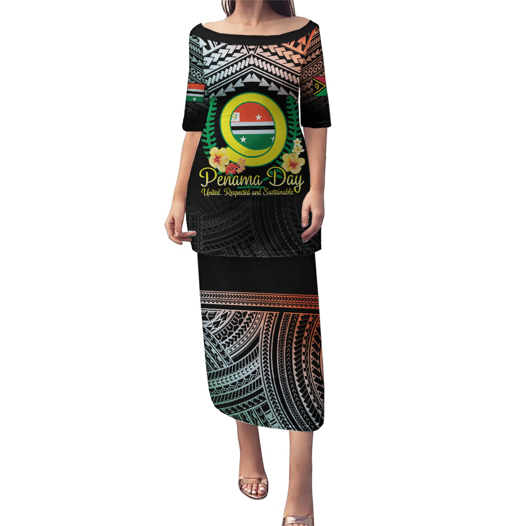 Personalised Penama Day Puletasi Vanuatu Provinces Polynesian Pattern