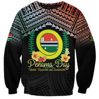 Personalised Penama Day Sweatshirt Vanuatu Provinces Polynesian Pattern