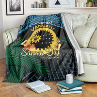 Personalised Sanma Day Blanket Vanuatu Provinces Polynesian Pattern