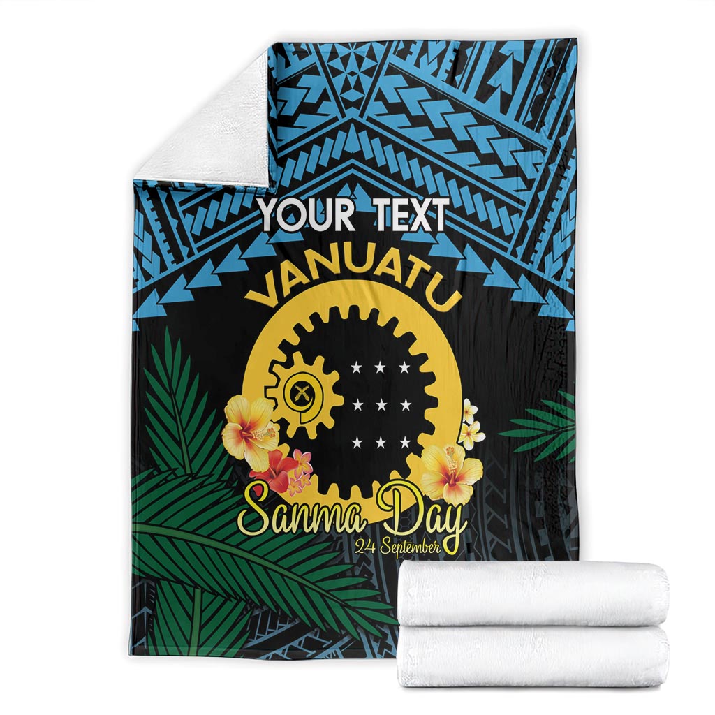 Personalised Sanma Day Blanket Vanuatu Provinces Polynesian Pattern
