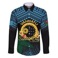 Personalised Sanma Day Family Matching Tank Maxi Dress and Hawaiian Shirt Vanuatu Provinces Polynesian Pattern