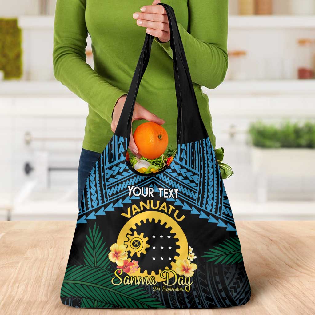 Personalised Sanma Day Grocery Bag Vanuatu Provinces Polynesian Pattern