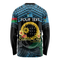 Personalised Sanma Day Long Sleeve Shirt Vanuatu Provinces Polynesian Pattern
