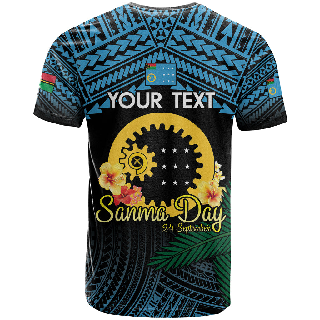 Personalised Sanma Day T Shirt Vanuatu Provinces Polynesian Pattern