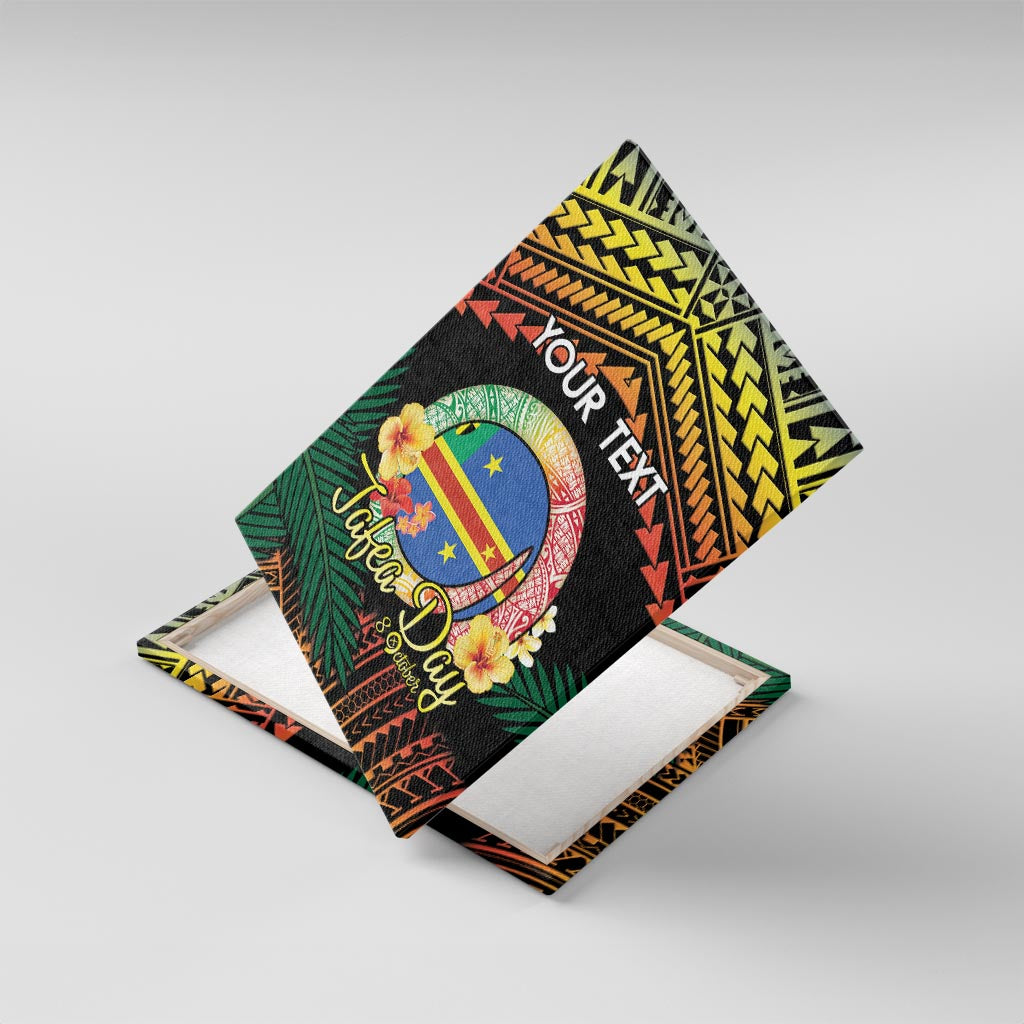 Personalised Tafea Day Canvas Wall Art Vanuatu Provinces Polynesian Pattern