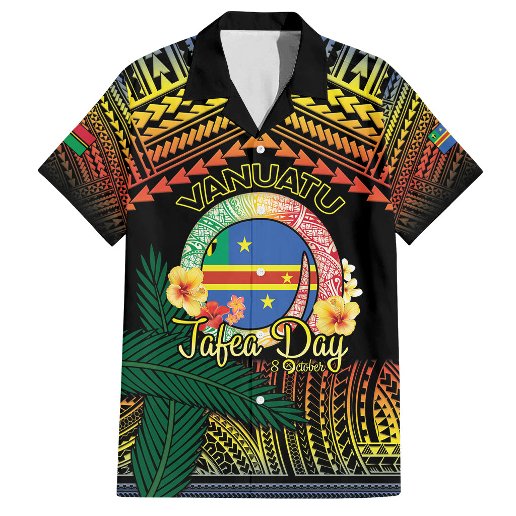 Personalised Tafea Day Family Matching Long Sleeve Bodycon Dress and Hawaiian Shirt Vanuatu Provinces Polynesian Pattern