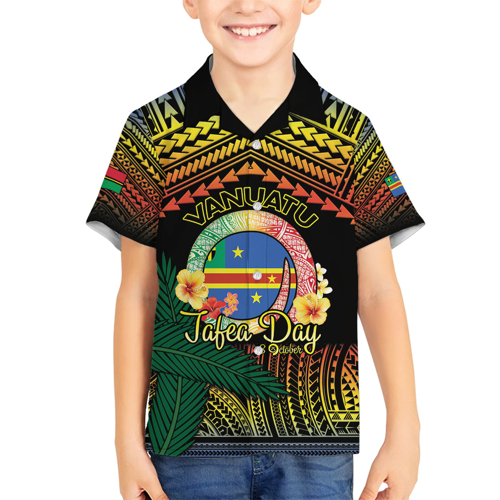 Personalised Tafea Day Family Matching Long Sleeve Bodycon Dress and Hawaiian Shirt Vanuatu Provinces Polynesian Pattern