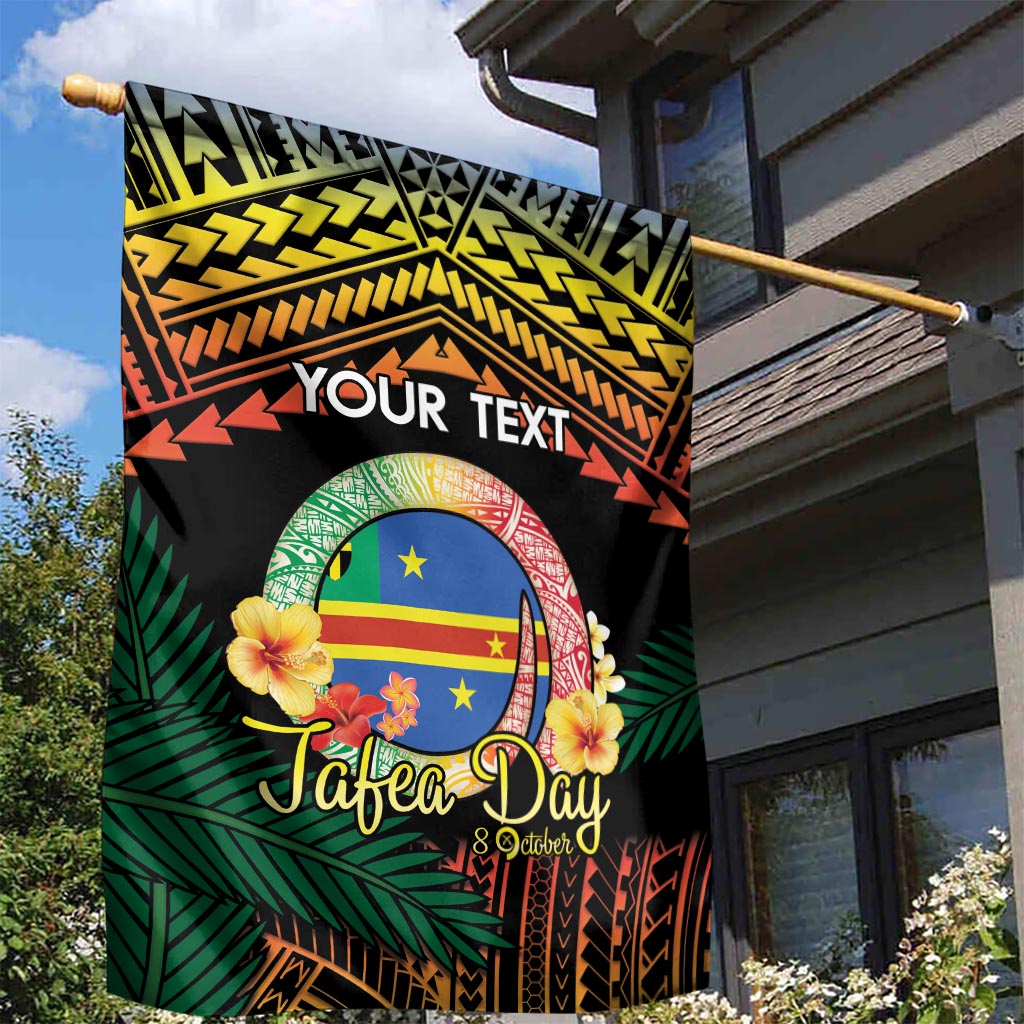 Personalised Tafea Day Garden Flag Vanuatu Provinces Polynesian Pattern