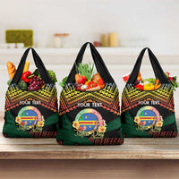 Personalised Tafea Day Grocery Bag Vanuatu Provinces Polynesian Pattern
