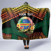 Personalised Tafea Day Hooded Blanket Vanuatu Provinces Polynesian Pattern