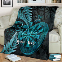 Personalised New Zealand Darts Blanket Happiness Is A Tight Threesome Maori Paua Shell