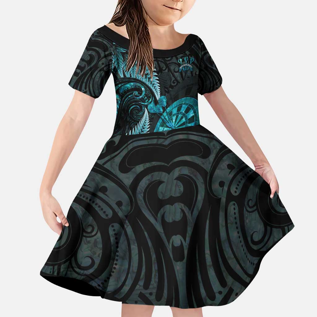 Personalised New Zealand Darts Family Matching Puletasi and Hawaiian Shirt Happiness Is A Tight Threesome Maori Paua Shell
