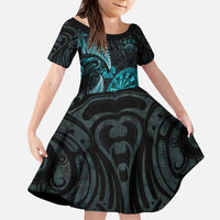 Personalised New Zealand Darts Family Matching Puletasi and Hawaiian Shirt Happiness Is A Tight Threesome Maori Paua Shell