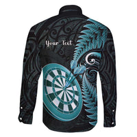 Personalised New Zealand Darts Family Matching Puletasi and Hawaiian Shirt Happiness Is A Tight Threesome Maori Paua Shell