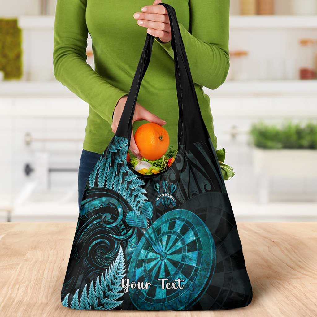 Personalised New Zealand Darts Grocery Bag Happiness Is A Tight Threesome Maori Paua Shell