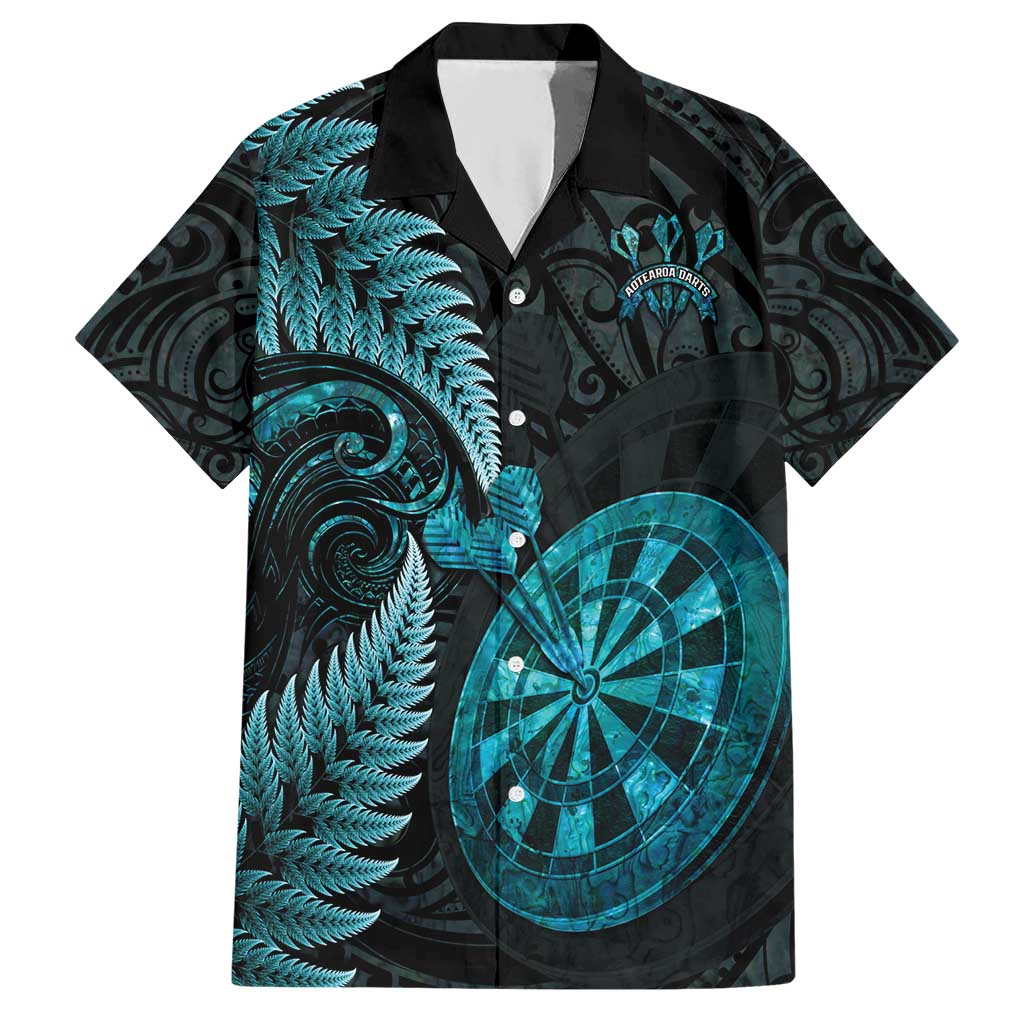 Personalised New Zealand Darts Hawaiian Shirt Happiness Is A Tight Threesome Maori Paua Shell