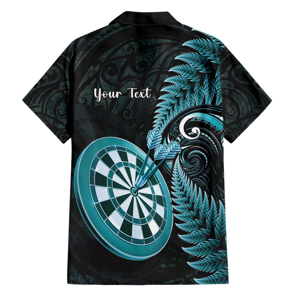 Personalised New Zealand Darts Hawaiian Shirt Happiness Is A Tight Threesome Maori Paua Shell