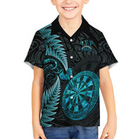 Personalised New Zealand Darts Hawaiian Shirt Happiness Is A Tight Threesome Maori Paua Shell