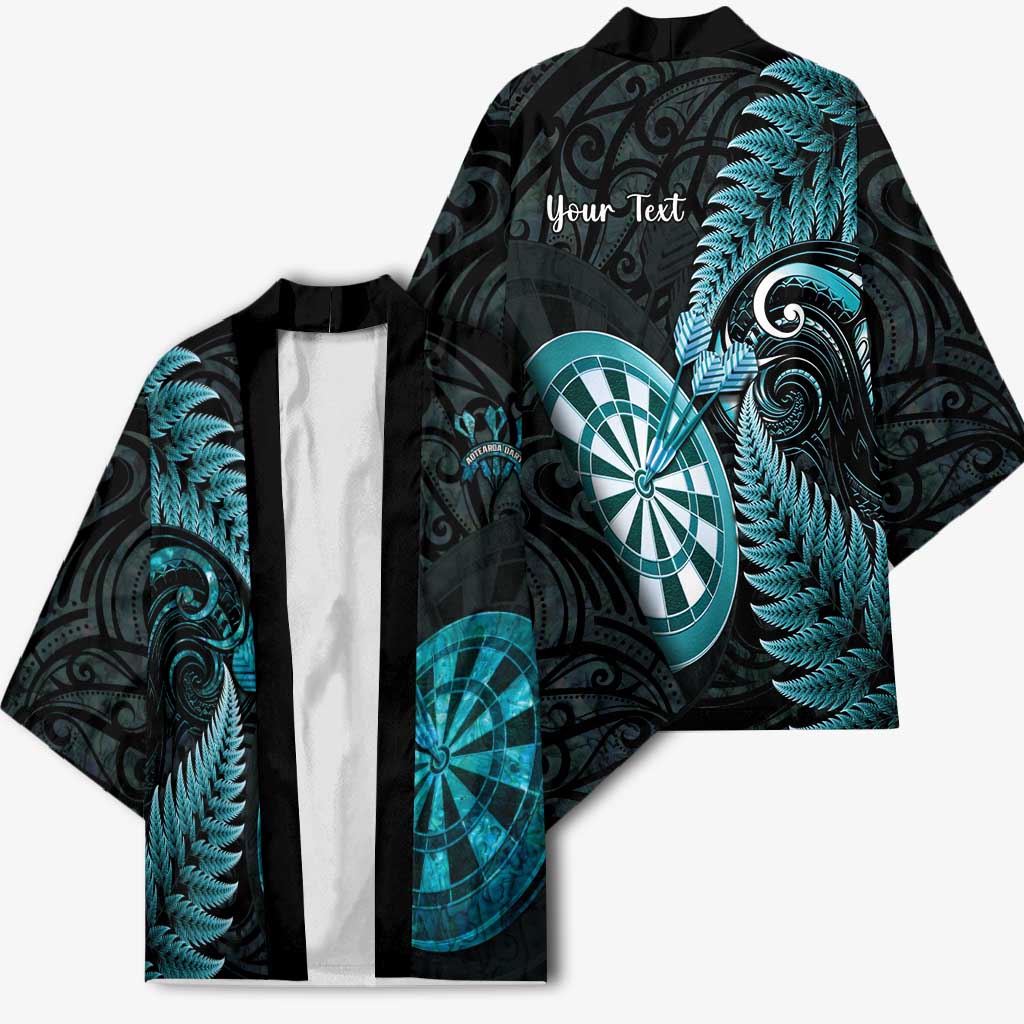 Personalised New Zealand Darts Kimono Happiness Is A Tight Threesome Maori Paua Shell - Polynesian Pride