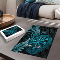 Personalised New Zealand Darts Puzzle Happiness Is A Tight Threesome Maori Paua Shell - Polynesian Pride