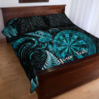Personalised New Zealand Darts Quilt Bed Set Happiness Is A Tight Threesome Maori Paua Shell