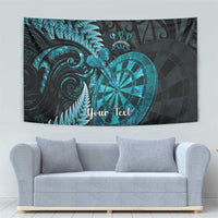 Personalised New Zealand Darts Tapestry Happiness Is A Tight Threesome Maori Paua Shell