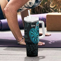 Personalised New Zealand Darts Tumbler With Handle Happiness Is A Tight Threesome Maori Paua Shell
