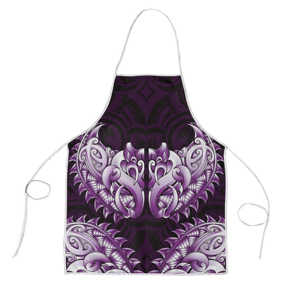 New Zealand Ta Moko Apron Aotearoa Maori Chest Tattoo Purple