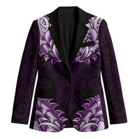 New Zealand Ta Moko Blazer Aotearoa Maori Chest Tattoo Purple