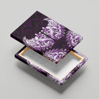 New Zealand Ta Moko Canvas Wall Art Aotearoa Maori Chest Tattoo Purple