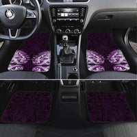 New Zealand Ta Moko Car Mats Aotearoa Maori Chest Tattoo Purple
