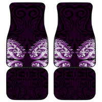 New Zealand Ta Moko Car Mats Aotearoa Maori Chest Tattoo Purple