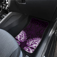 New Zealand Ta Moko Car Mats Aotearoa Maori Chest Tattoo Purple