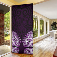 New Zealand Ta Moko Door Cover Aotearoa Maori Chest Tattoo Purple