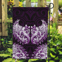 New Zealand Ta Moko Garden Flag Aotearoa Maori Chest Tattoo Purple