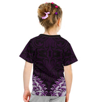 New Zealand Ta Moko Kid T Shirt Aotearoa Maori Chest Tattoo Purple